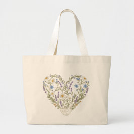Botanisches Herz Apotheke Pharmacy Blume Jumbo Stoffbeutel