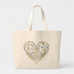 Botanisches Herz Apotheke Pharmacy Blume  Jumbo Stoffbeutel