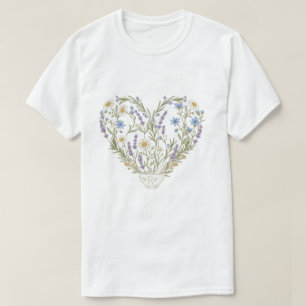 Botanisches Herz Apotheke Pharmacy Blume T-Shirt