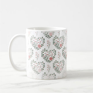 Botanisches Herz Valentinstag Kaffeetasse