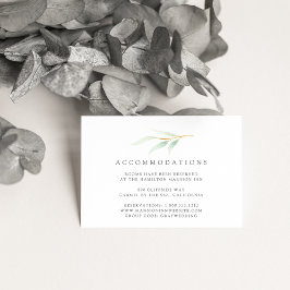 Botanisches Hochzeitshotel Airy Unterkunftskarten Begleitkarte