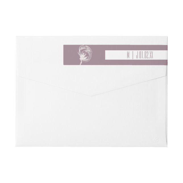 Botanisches Hochzeitslogo der Cotton-Pflanze- Zeic (Rückseite)