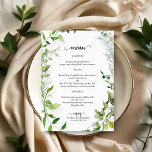 Botanisches Hochzeitsmenü Menükarte<br><div class="desc">Bereiten Sie sich darauf vor, von unserer atemberaubenden, üppig grünen Hochzeitssuite fasziniert zu sein! Diese Suite mit wunderschönen Illustrationen von Eukalyptus-Blätter und romantischer Kalligrafie ist die perfekte Touch für Ihre magische Hochzeit zum Thema Garten. Wenn Sie von etwas ganz Besonderem träumen oder ganz besondere Wünsche haben, zögern Sie nicht, durch...</div>