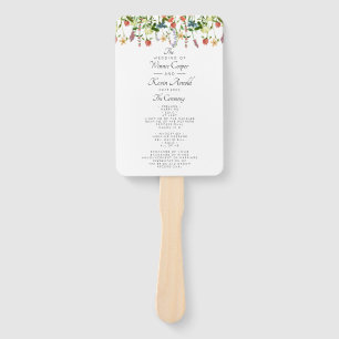 Botanisches Hochzeitsprogramm für Flora und Fauna Fächer