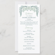 Botanisches Hochzeitsprogramm für Pflanzen