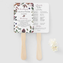 Botanisches Hochzeitsprogramm für Rustikale