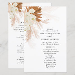 Botanisches Hochzeitsprogramm Pampas Grass Terraco