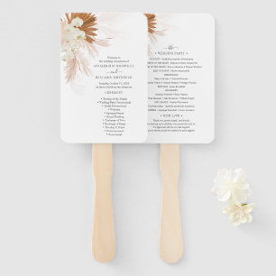 Botanisches Hochzeitsprogramm Pampas Grass Terraco Fächer