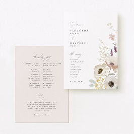 Botanisches Hochzeitsprogramm Programm