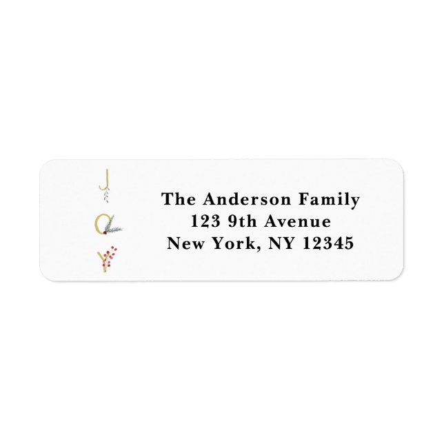 Botanisches Holiday Joy Rustic Gold Minimales Part (Vorne)