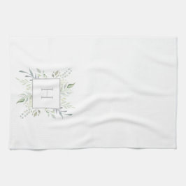 Botanisches Initialmonogramm Geschirrtuch