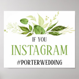 Botanisches Instagram-Zeichen Poster