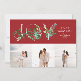 Botanisches JOY Collage Foto Feiertagskarte