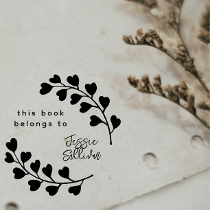 Botanisches Kalligrafie-Zollbuch Gummistempel