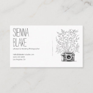 Botanisches Kamera-Logo Fotografen-QR-Code Visitenkarte