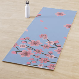 Botanisches Kirschblossom Fallende Petals Muster Yogamatte