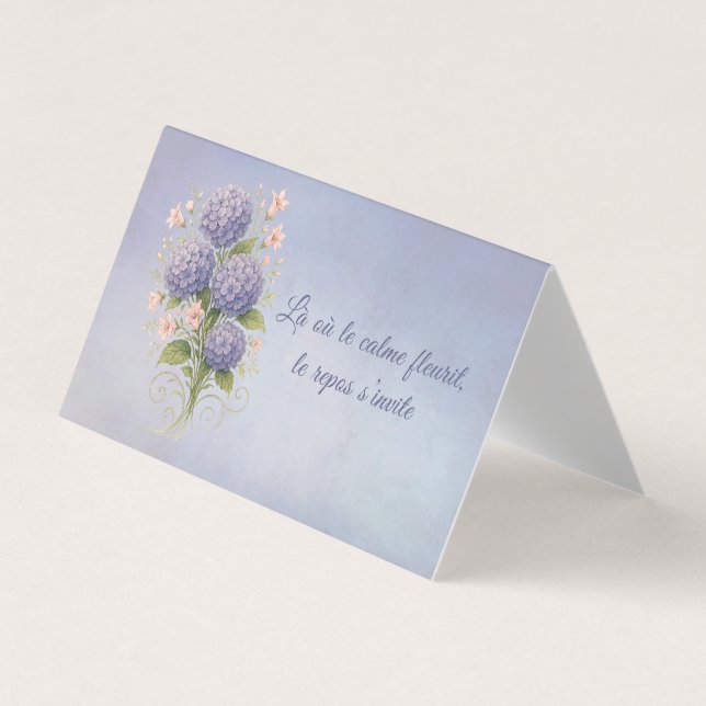 botanisches Kissen, dort wo Ruhe blüht Visitenkarten (Vorderseite)