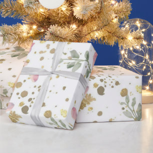 Botanisches Konfetti-Muster Elegante florale Fei Geschenkpapier