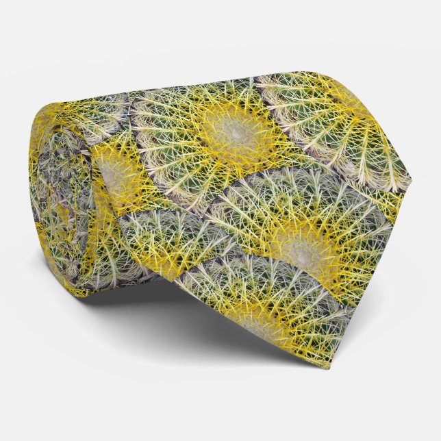 Botanisches Kugel-Kaktus-Pflanzen-Foto Krawatte (Gerollt)