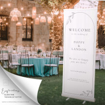 Botanisches Leaf Arch Wedding Retractable Banner