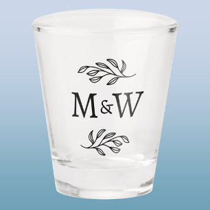 Botanisches Leaf des Hochzeitscoupons Schnapsglas