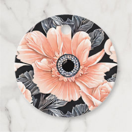 Botanisches Lichtpfirsichmuster Geschenkanhänger