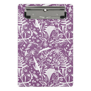 Botanisches Lila Modern Mini Klemmbrett