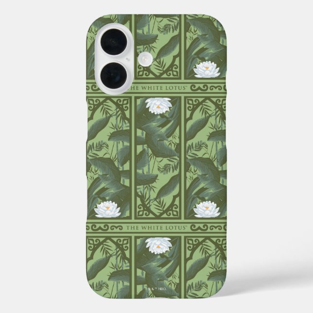 Botanisches Lotus-Muster - Der weiße Lotus Case-Mate iPhone Hülle (Rückseite)