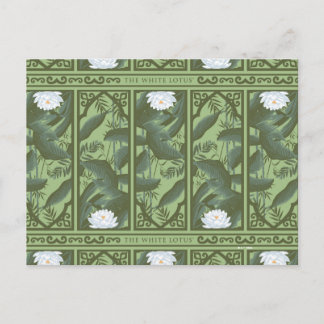 Botanisches Lotus-Muster - Der weiße Lotus Postkarte
