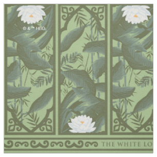 Botanisches Lotus-Muster - Der weiße Lotus Stoff