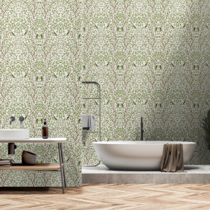 Botanisches Marmormuster Smooth Vinyl Wallpaper Tapete