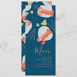 Botanisches Menü "Watercolor Hummer" Feiertagskarte