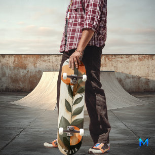 Botanisches Minimalistisches Skateboard - Earthy B