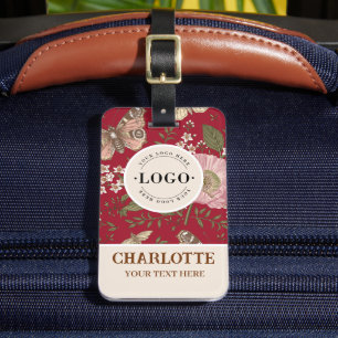Botanisches Monogramm der modernen trendy Wildblum Gepäckanhänger