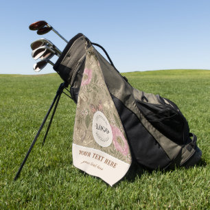 Botanisches Monogramm der modernen trendy Wildblum Golfhandtuch
