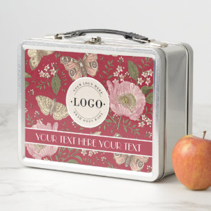 Botanisches Monogramm der modernen trendy Wildblum Metall Brotdose