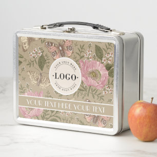 Botanisches Monogramm der modernen trendy Wildblum Metall Brotdose
