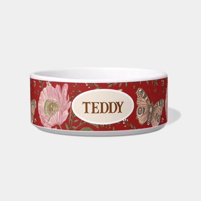 Botanisches Monogramm der modernen trendy Wildblum Napf (Vorderseite)