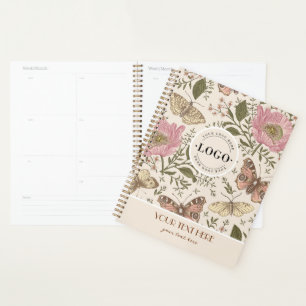 Botanisches Monogramm der modernen trendy Wildblum Planer