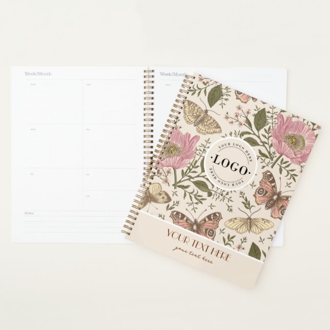 Botanisches Monogramm der modernen trendy Wildblum Planer (Anzeige)