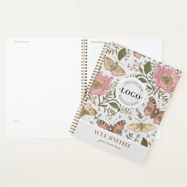 Botanisches Monogramm der modernen trendy Wildblum Planer (Anzeige)