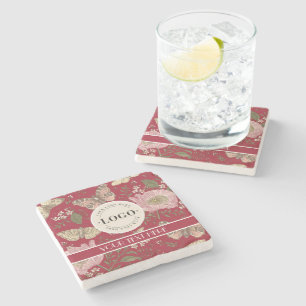 Botanisches Monogramm der modernen trendy Wildblum Steinuntersetzer