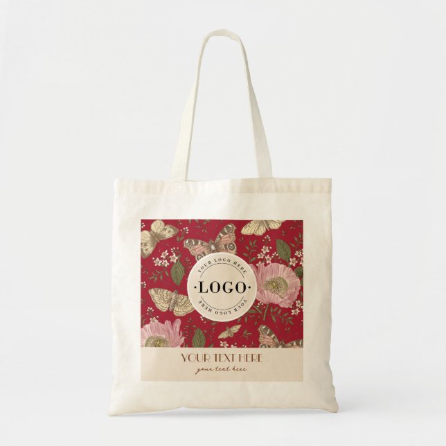Botanisches Monogramm der modernen trendy Wildblum Tragetasche (Vorne)