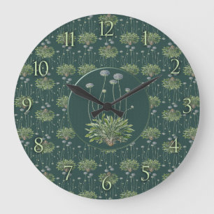Botanisches Motiv Große Wanduhr