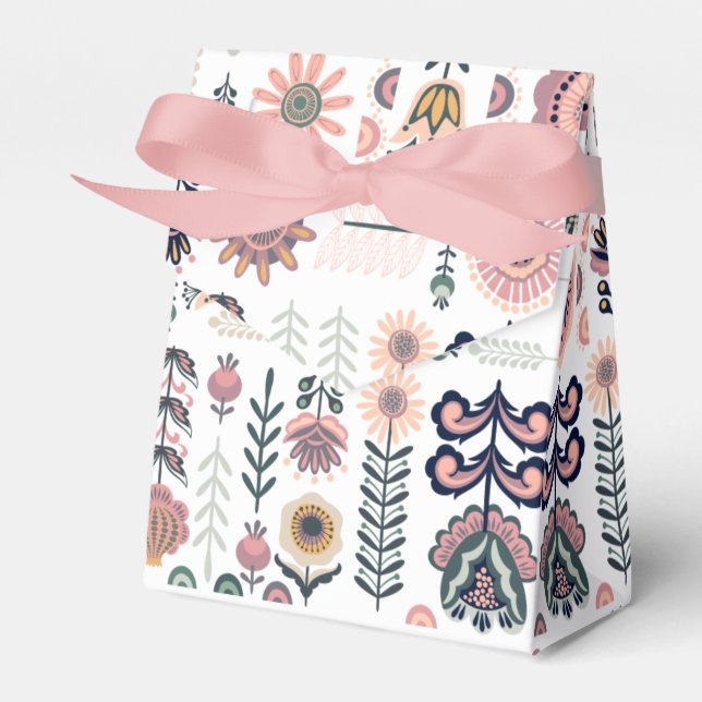 Botanisches Muster der Folkkunst Geschenkschachtel (Vorderseite)