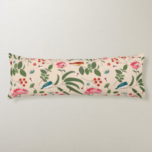 Botanisches Muster der handgezogenen Blütenbienen Seitenschläferkissen