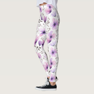 Botanisches Muster der Wasserfarbe Leggings