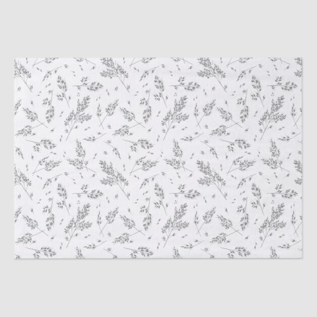 Botanisches Muster Elegant Boho Grass Seidenpapier (Vorderseite)