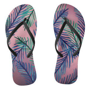 Botanisches Muster Flip Flops