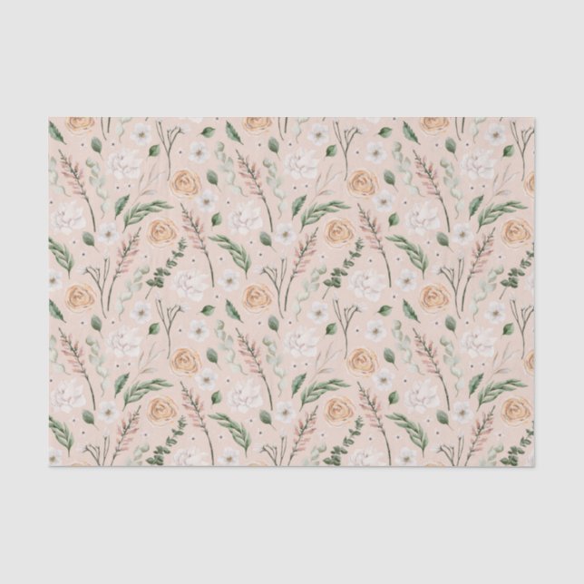 Botanisches Muster Seidenpapier (Vorderseite)